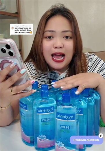 Replying to @Solaé PH Yes mi, set of 3 na yan! 😍 #alcohol #hygienixalcoholwithmoisturizer #hygienixalcohol