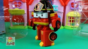 POLI亲子游戏 罗伊 roy韩国变形警车珀利玩具车拆封 变形机器人