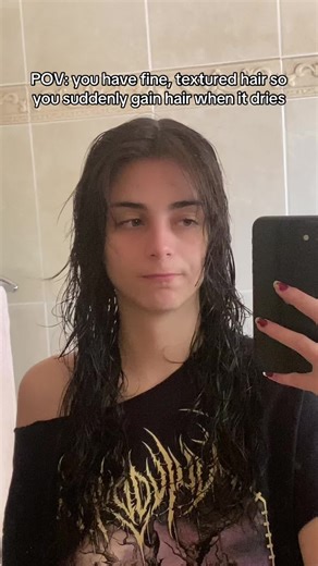 (Air dried, unstyled) | hair