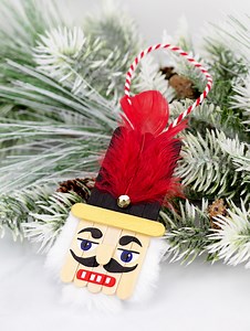 How to Make a Popsicle Stick Nutcracker Ornament - Fireflies and Mud Pies