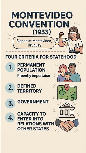 📜 Montevideo Convention 1933 | 4 Criteria for Statehood in International Law | UPSC Polity & IR