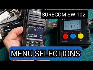 SURECOM. SW-102 Menu Selections + Demonstration