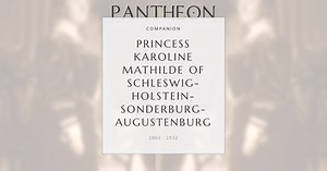 Princess Karoline Mathilde of Schleswig-Holstein-Sonderburg-Augustenburg Biography | Pantheon