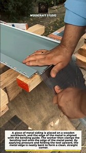 Metal Siding Bending Tool in Action #metalworking #roofing #construction