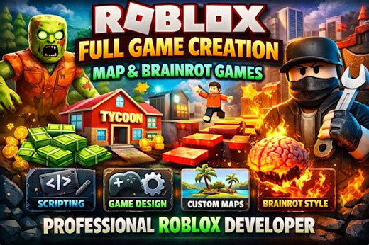 Roblox vollspiel-erstellung, vollständige spielentwicklung, roblox-map erstellen, ein brainrot stehlen