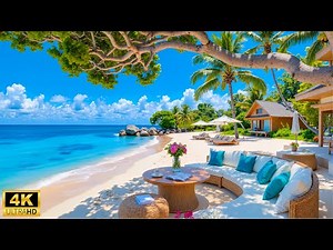 Summer Beach Ambience | Relaxing Piano Music & Ocean Waves Sounds for Working, Studying, Unwind