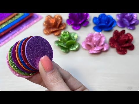 WOW! Make Gorgeous Flowers from Foam Sheets – So Simple!🌹