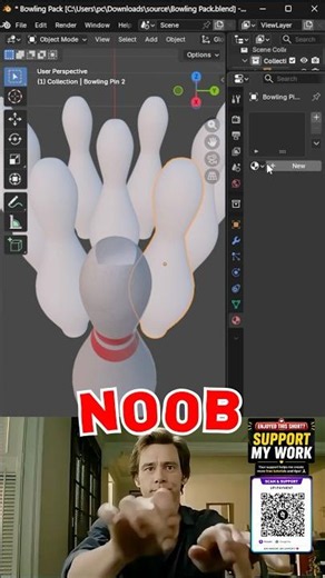 Blender Noob vs PRO: The Secret Link Materials Trick! 🔥 || #blender #blender3d #blendertutorial