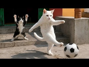 Cats Playing Football Amazing Skills & Funny Moments!