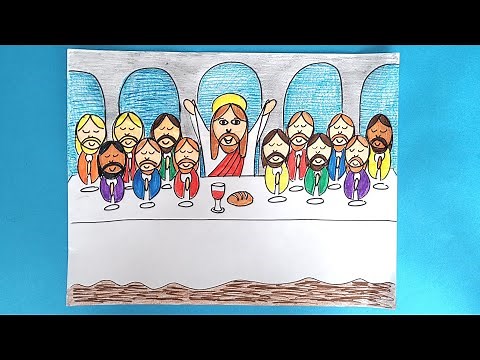 how to draw Jesus at the Last Supper ‪@artmakeslifemeri‬