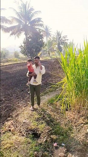 Simba बाबांसोबत गावात | Simba Enjoying Moments with Baba | Village Life Marathi Vlog #shortsfeed