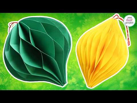 DIY Honeycomb Ornament | Free Paper Ornament Templates