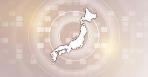 Modern Japan Map Outline Reveal Animation