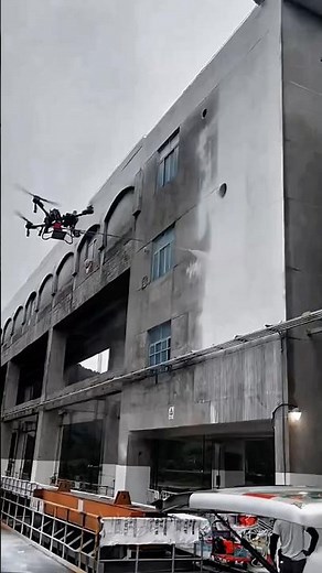High Building Painting Work Tool Using Spray Drone System #worktool