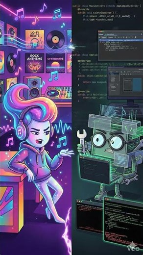 iTunes vs Android Studio 😳🎧💻 Music vs Coding Fight #shorts #viral #trending #itunes #androidstudio