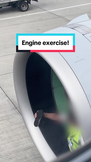Engine Exercise in Aircraft Engine Nacelle | Aviation Mechanics