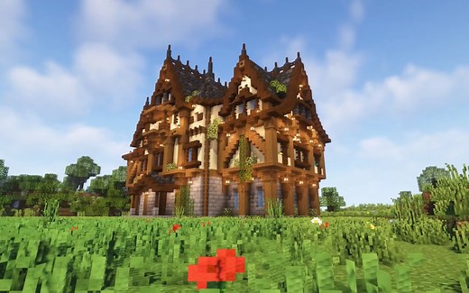 【Minecraft建筑教程】巨型橡木别墅[建筑主体]/建筑指南 [搬运]