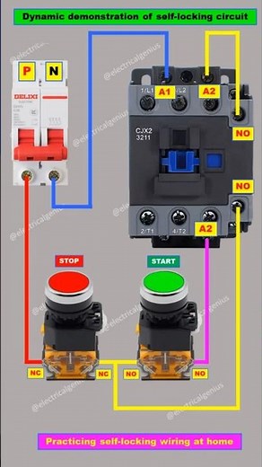 Contactor Self Holding and Interlock | Contactor Control Wiring