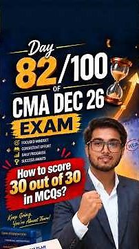 Day 82/100 of CMA Dec'26 Exam | Crash Course | CMA Rahil Singhal | SJC