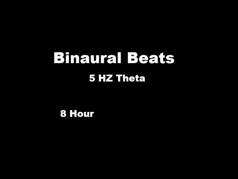 BLACK & Long Binaural Beats - Theta Brainwave (5HZ) No Music - Use Headphones