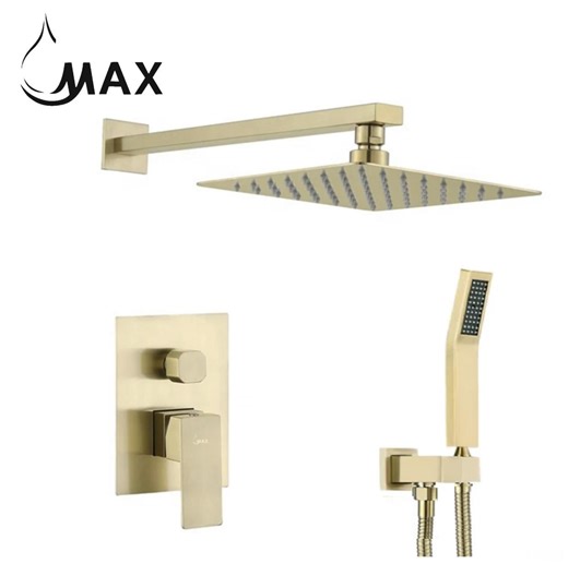 Pressure Balance Shower System Gold with Handheld | MAX Faucets