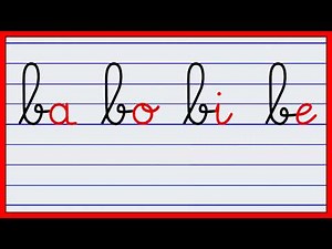écriture cursive | apprendre à écrire le français | écrire les syllabes avec la lettre b
