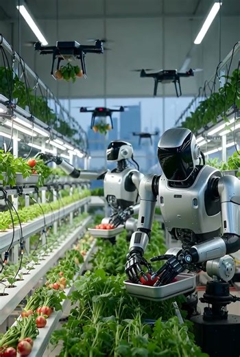 AI Robots Harvest Vegetables 🤖🌱 Future Farming #shorts