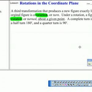 7-3: Rotations in the Coordinate Plane