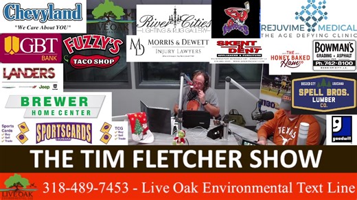 Good Tuesday morning! Our Spell Brothers Lumber Tech Tuesday guests today are head football coach Sonny Cumbie at 7:40 a.m. and Dunking Dogs head coach Talvin Hester at 8:00! We'll recap the Monday Night game as well as take a look at the NFL playoff picture... What's your go-to Christmas movie? let us know with a text on the Live Oak Environmental text line (318-489-7453)! It's our final show of the week-so let's have a Happy Ho! Ho! Ho! Kind of Show! | The Tim Fletcher Show