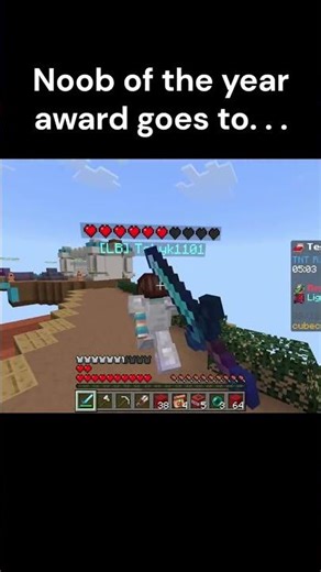 Noob of The Year Award Goes to.. #shorts #minecraft