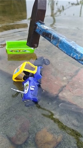 Rc mini tractor water hammer toy testing