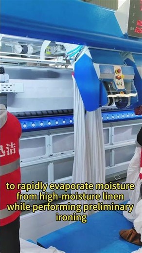 Kingstar 4-Roller 2-Chest Ironer Line: High Speed & Low Steam!