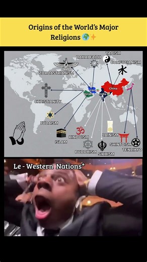 Birthplace of Major Religions Explained 🌍✨ #shorts #viral #trending #viralvideo #short #india