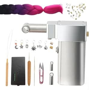 Dreadlock Machine, Loc Machine for Dreadlocks, Reggae Dreadlocks Machine, Handheld Instant Loc Machine，Automatic Loc Machine with Multiple Tools 3 Replacement Holes(0.2/0.3/0.4in)