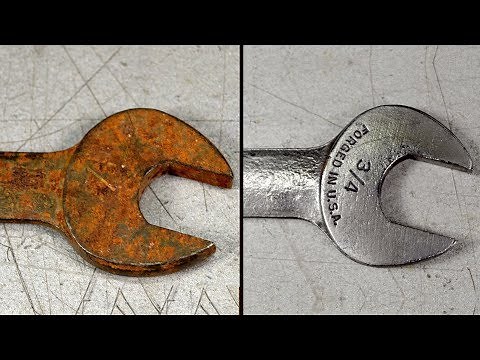 Como eliminar el óxido de hierro a una llave fija