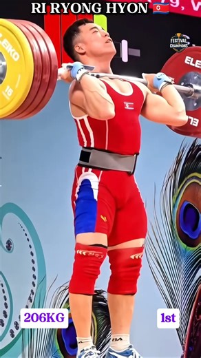 Ri Ryong Hyon 206KG Clean & Jerk 🥇 | Asian Weightlifting Championships 2026 #shorts #trending #viral