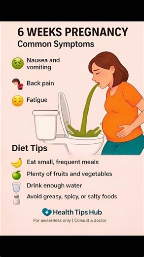 6 Weeks Pregnant? Common Early Symptoms 🤰 #facts