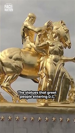 Trump administration regilds D.C. statues with bright gold #shorts