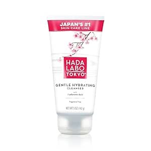Hada Labo Tokyo Gentle Hydrating Foaming Facial Cleanser, Fragrance-Free Sensitive Skin Face Wash with Hyaluronic Acid and Conditioning Agents Soften Skin, Locks In Moisture, 5.0 Oz