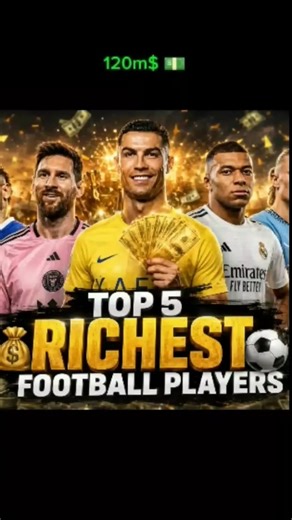 Top 5 Richest Football Players #football #messi