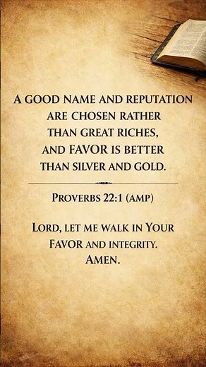 A Good Name Is Better Than Riches | Proverbs 22:1 (AMP)