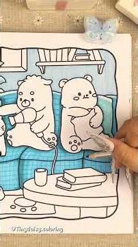 Can You Coloring a Page Using Only Blue? | One Color Challenge 💙 #cozycoloring #challenge