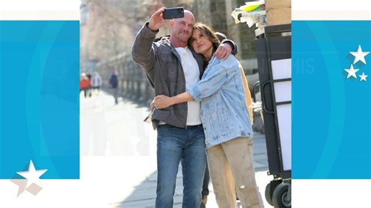 Mariska Hargitay and Christopher Meloni reunite on ‘SVU’ set