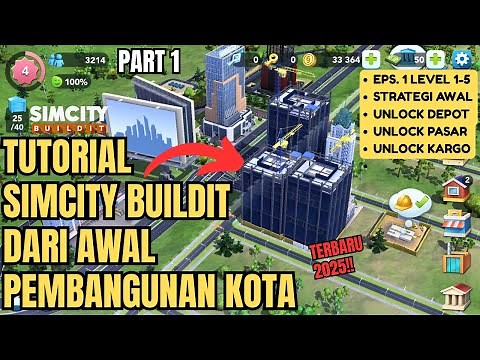 SimCity BuildIt Tutorial from the Beginning of City Building | EPS.1 PART 1 | LEVEL 1-5