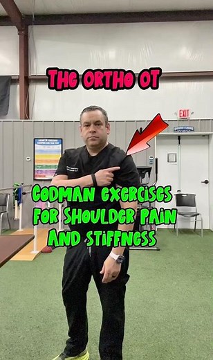 💥Codman Shoulder Exercises. #occupationaltherapist #rangeofmotion #exercise #shoulderpain #OT #fyp