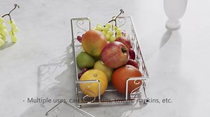 Napkin Holder & Guest Towel Tray - Stainless Steel Disposable Paper Towel Dispenser for Bathroom, Table, Kitchen Countertop, Dinner Table, Vanity