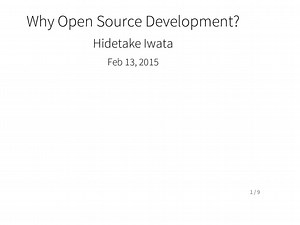 Why Open Source Development?