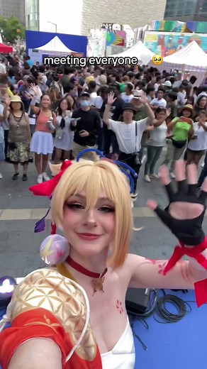 Cosplaying Yoimiya at Genshin Impact Summer Festival