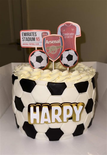 Arsenal Themed Football Cake Decorating