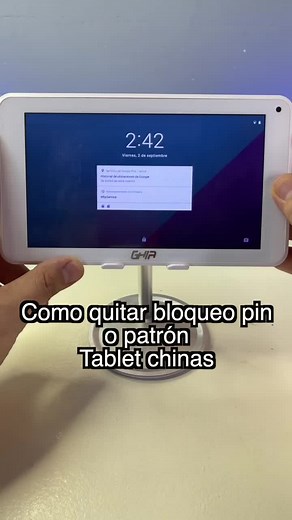 Como eliminar bloqueo pin o patrón tablet china #fyp #foryoupage #parati #codigo #desbloqueo